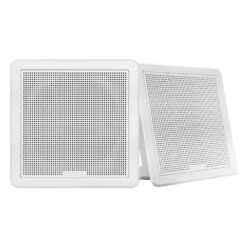 Fusion® 010-02300-10 - FM Series 200W 2-Way 4-Ohm 7.7" White Flush Mount Square Speakers