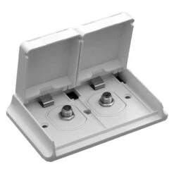 Prime Products® 08-6301 - White Double TV Outlet