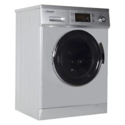 Pinnacle Appliances® 18-4400N S - Super Combo™ Compact Super Combo™ Freestanding Silver RV Washer And Dryer With Color LED Control Display Front Load RV Washer And Dryer