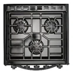 Suburban® 3603A - 3 Burners Slide-In Black/Stainless Steel 5800 RTU RV Cooktop With Deluxe Grate & Clear Glass Cover RV Cooktop