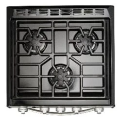 Suburban® 3632A - 3 Burners Slide-In Silver 5800 RTU RV Cooktop With Deluxe Grate & Clear Glass Cover RV Cooktop