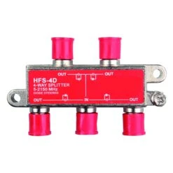 JR Products® - 4-Way HD/Satellite Line TV Splitter