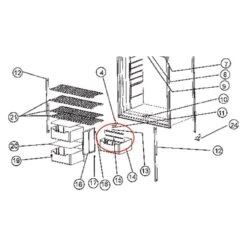 Norcold® - Refrigerator Door Bin Divider For Norcold™ 1200 Models