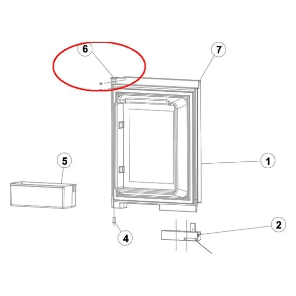 Norcold® 623819 - Refrigerator Door Cap For Norcold™ 1200, 1210 Models