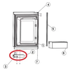 Norcold® 629814 - Refrigerator Door Handle For Norcold™ 1210 Models