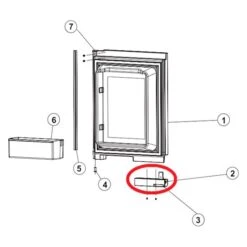 Norcold® 629815 - Refrigerator Door Handle For Norcold™ 1210 Models