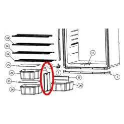 Norcold® - Support Wall For Crisper Bins For Norcold™ 1200, 1201, 1210, 1211 Models