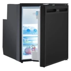 Dometic RV® 9105306128 - CoolMatic CRX™ 3.8 Cu Ft Black Right Hand AC/DC Built-In Compact Single Door RV Refrigerator & Freezer With Fan