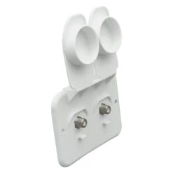Thetford® - Polar White Double TV Wall Plate