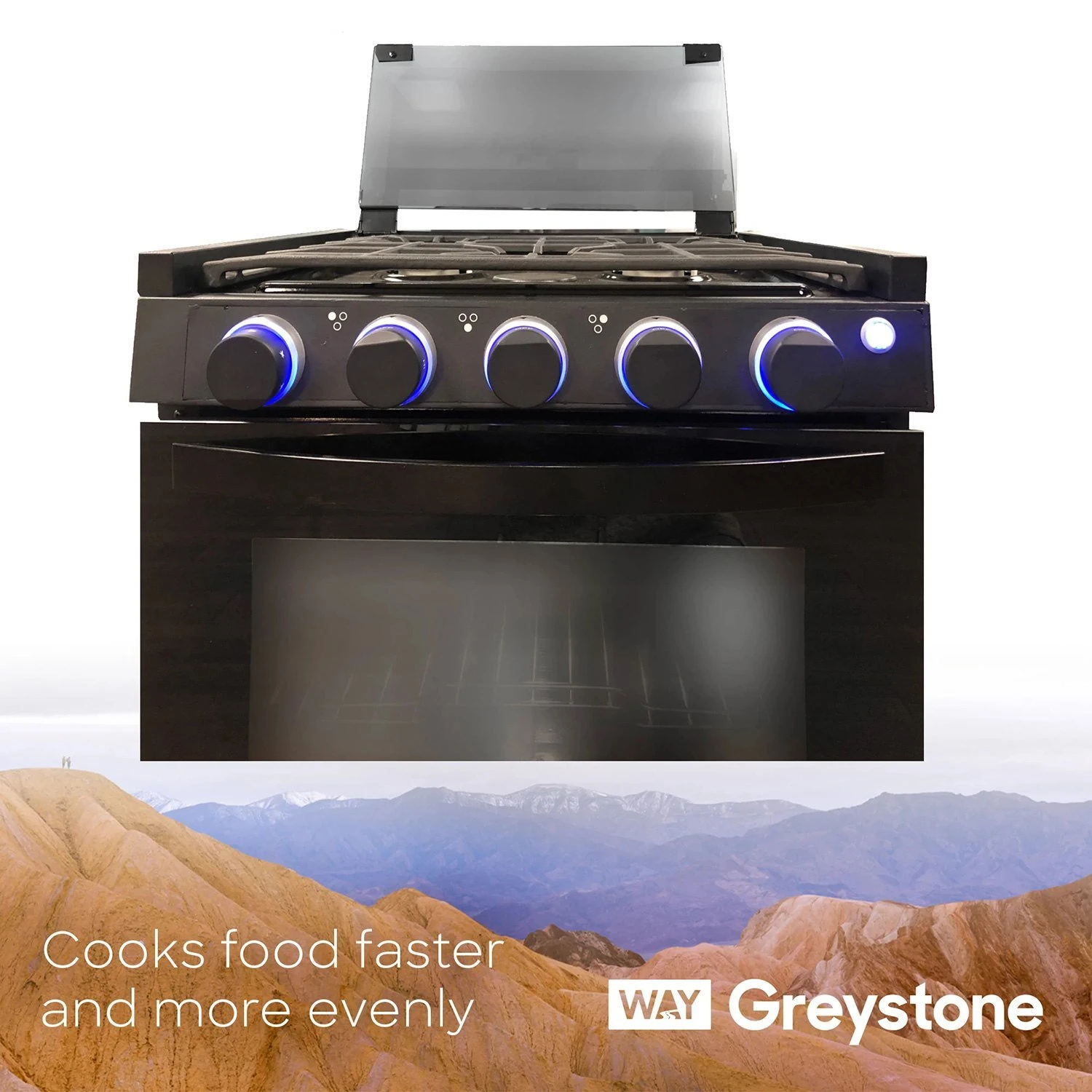 Way Interglobal® CF-RV21 - Greystone™ 21" RV Gas Cooking Range - Image 6