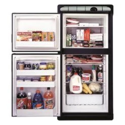 Norcold® DE0061L - DE Series 7 Cu Ft Left Hand AC/DC Built-In Double Door RV Refrigerator & Freezer (without Door Panel)