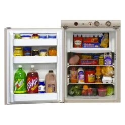 Norcold® N305.3R - N Series 2.7 Cu Ft Beige Right Hand AC/DC/LP Gas Built-In Compact Single Door RV Refrigerator & Freezer