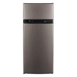 Norcold® - N Series 5.3 Cu Ft Charcoal Gray AC/DC/LP Gas Built-In Compact Double Door RV Refrigerator & Freezer