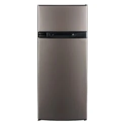 Norcold® N4150AGR - N Series 5.3 Cu Ft Charcoal Gray Right Hand AC/DC/LP Gas Built-In Compact Double Door RV Refrigerator & Freezer