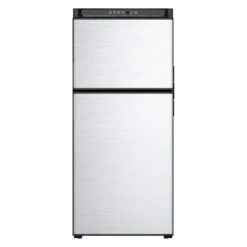Norcold® N8DCSSL - Polar™ 8 Cu Ft Stainless Steel Left Hand AC/DC Built-In Double Door RV Refrigerator & Freezer