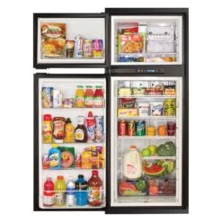 Norcold® NA10LXR - Polar™ 10 Cu Ft Stainless Steel Right Hand AC/DC/LP Gas Built-In Double Door RV Refrigerator & Freezer