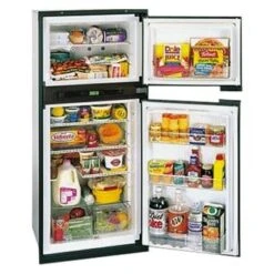 Norcold® NA8LXR - Polar™ 8 Cu Ft Black Right Hand AC/DC/LP Gas Built-In Double Door RV Refrigerator & Freezer