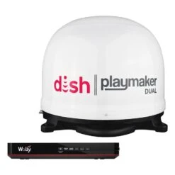 Winegard® PL8000R - Playmaker Dual ™ White Portable 2 Receivers Satellite TV Antenna