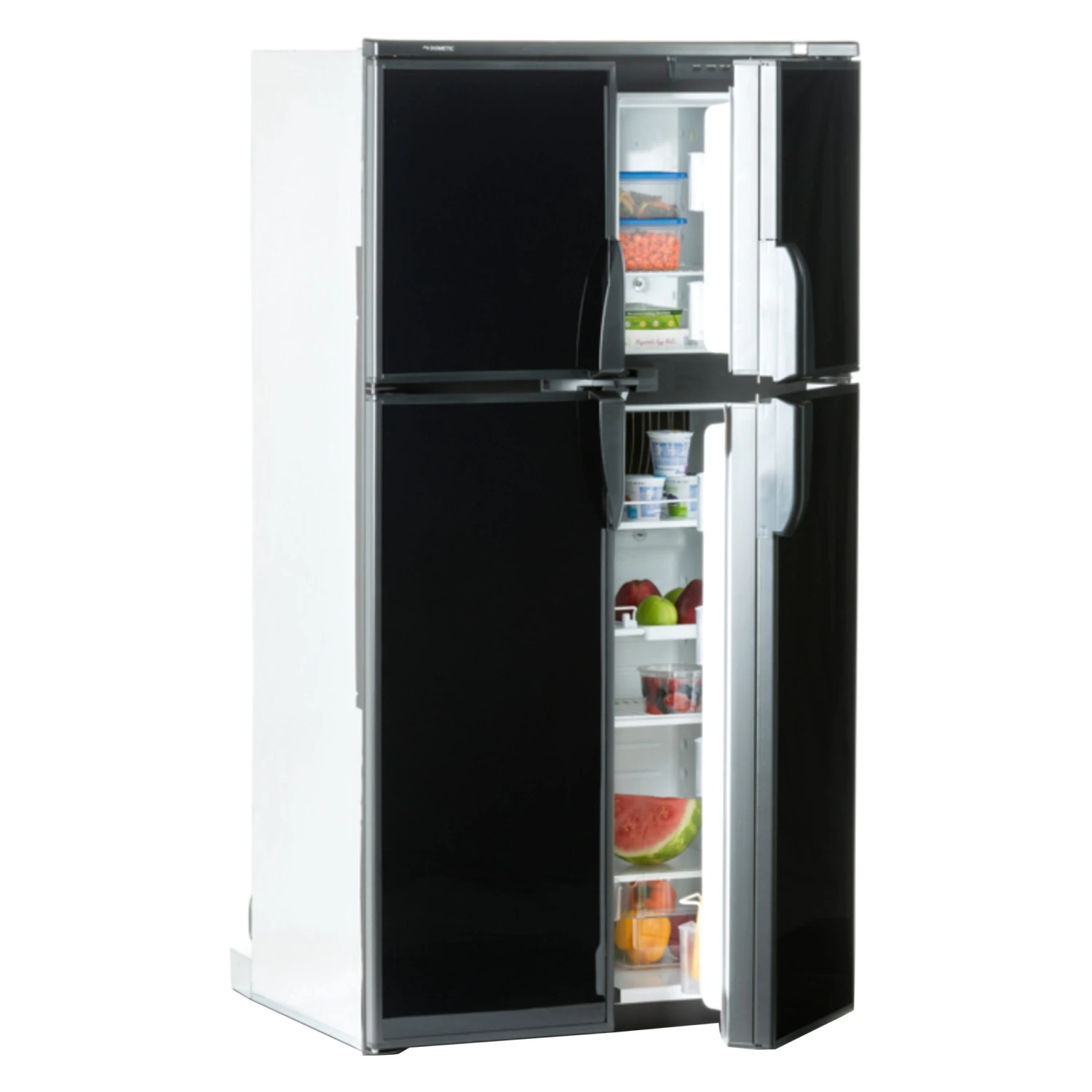 Dometic RV® 9108841683 - Elite 2+2™ RM1350 13.5 Cu Ft Stainless Steel AC/DC Built-In Four Door RV Refrigerator & Freezer